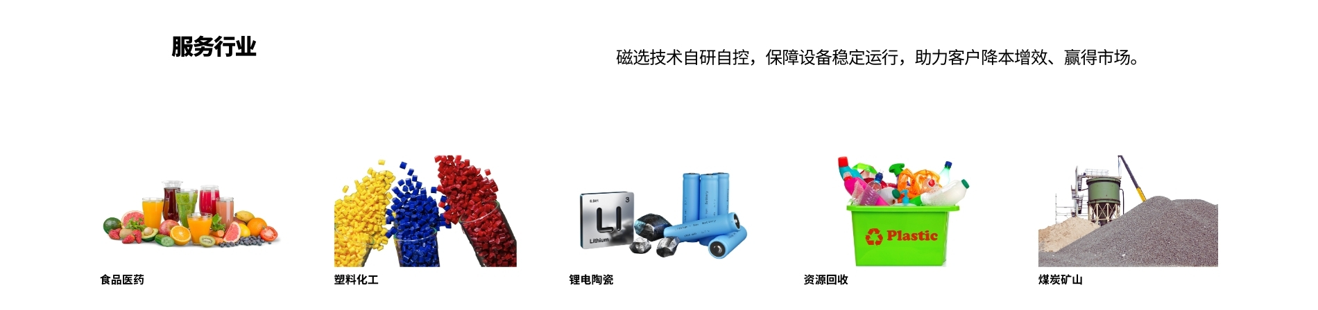 磁力分选设备与技术服务